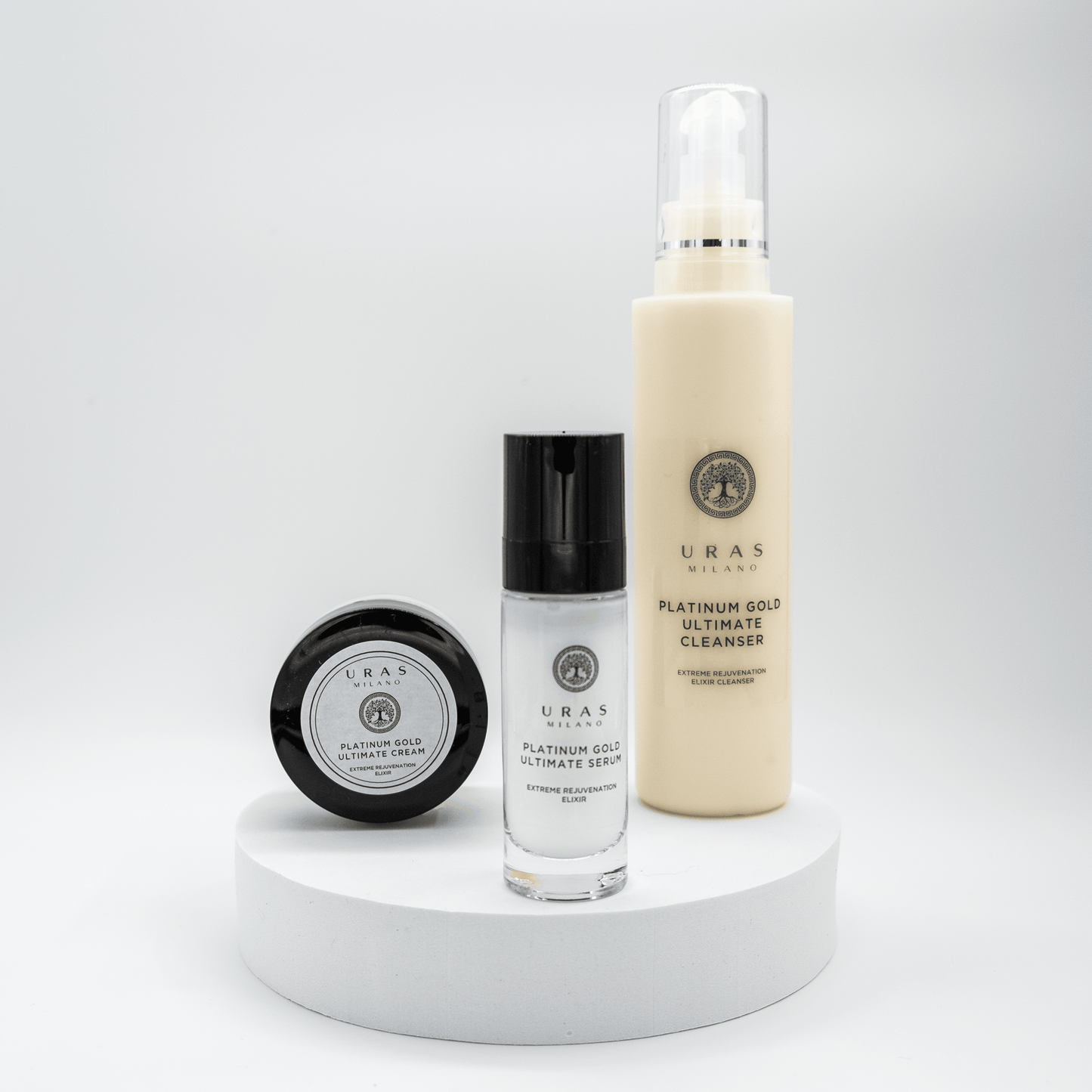 PLATINUM GOLD ULTIMATE CREAM - PLATINUM GOLD ULTIMATE SERUM - PLATINUM GOLD ULTIMATE CLEANSER EXTREME REJUVENATION ELIXIR