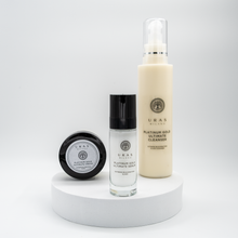 Carregar imagem no visualizador da galeria, PLATINUM GOLD ULTIMATE CLEANSER - PLATINU GOLD ULTIMATE SERUM - PLATINUM GOLD ULTIMATE CREAM - LINEA PLATINUM GOLD EXTREME REJUVENATION ELISIR URAS COSMETICS
